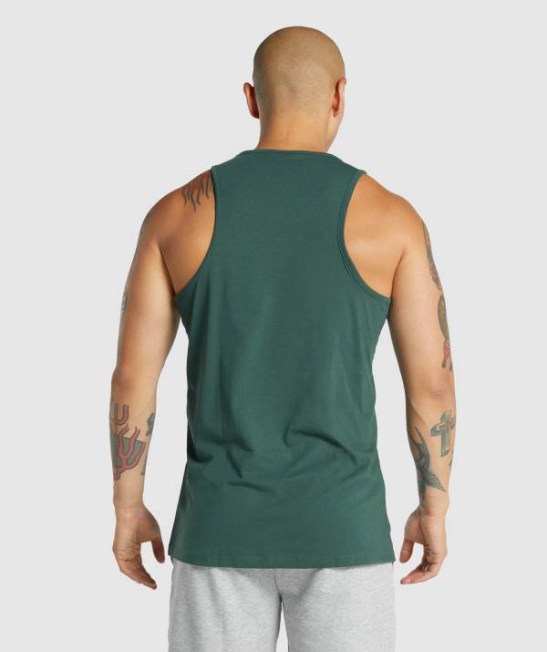 Panske Tielko Gymshark Critical 2.0 Tmavo Zelene | IZ9517348